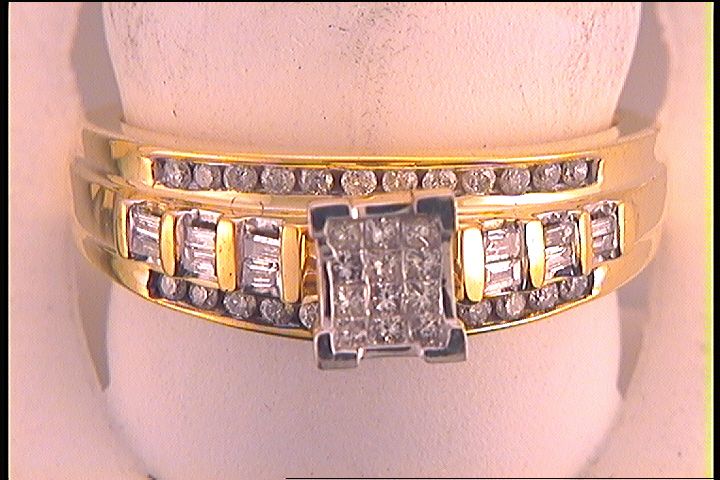 Sterling Silver 1/2Ct-Dia Invisible Cindy Ring S-6 (3.71 grams)