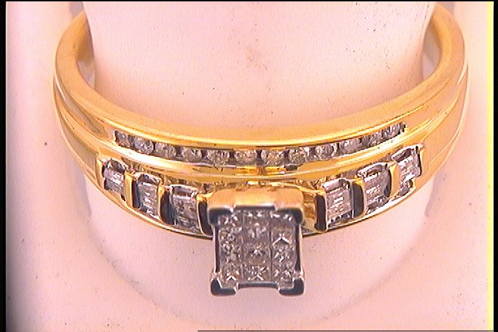 Sterling Silver 1/2Ct-Dia Invisible Cindy Ring S-9 (3.3 grams)