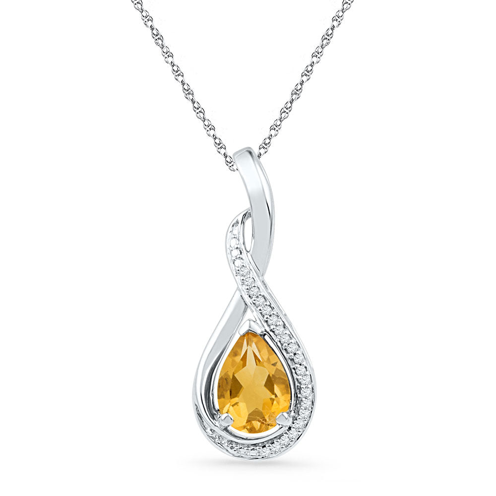 1/20Ctw-Diamond 1 Ct-Ct Synthetic Gemstone Pendant (2.25 grams)