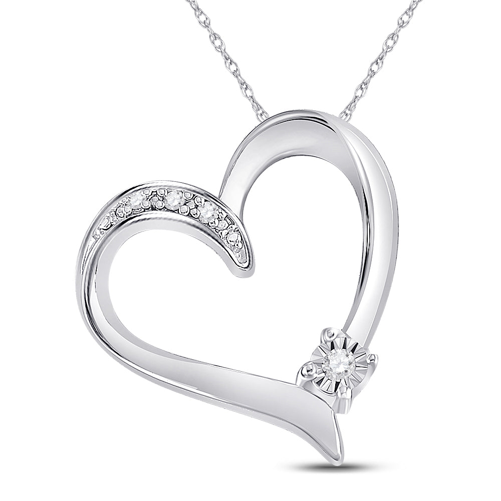 0.03Ctw-Dia P2 Gift Heart Pendant (2.09 grams)