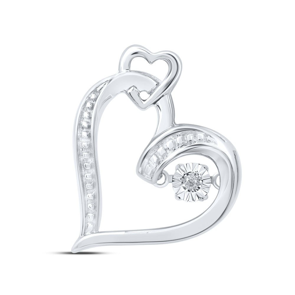 0.01Ctw-Diamond Heart Twinkle Pendant (2.3 grams)