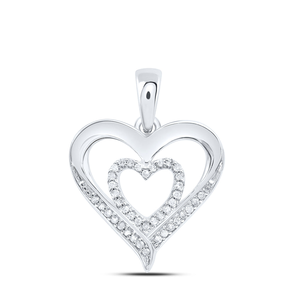 1/10Ctw-Dia P1P2 Gift Heart Pendant (1.62 grams)