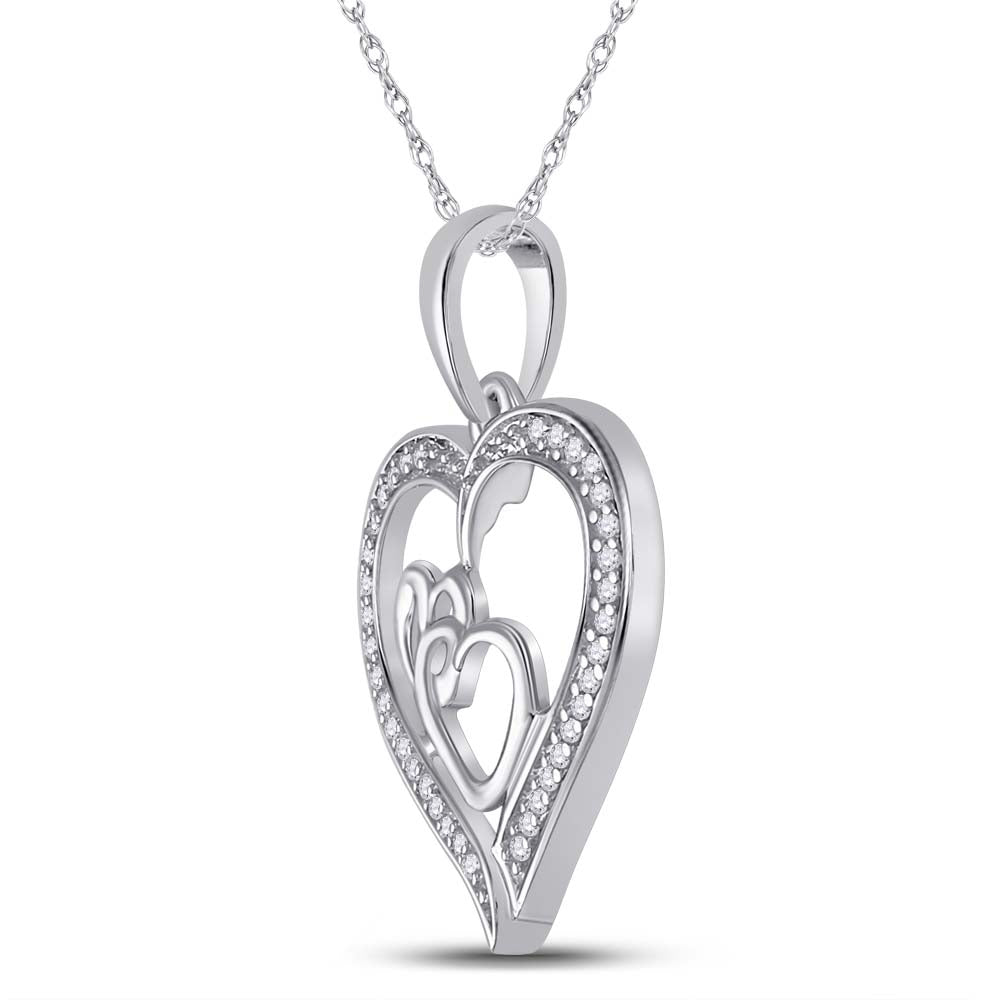 1/8Ct-Diamond P1P2 Heart Pendant (1.7 grams)