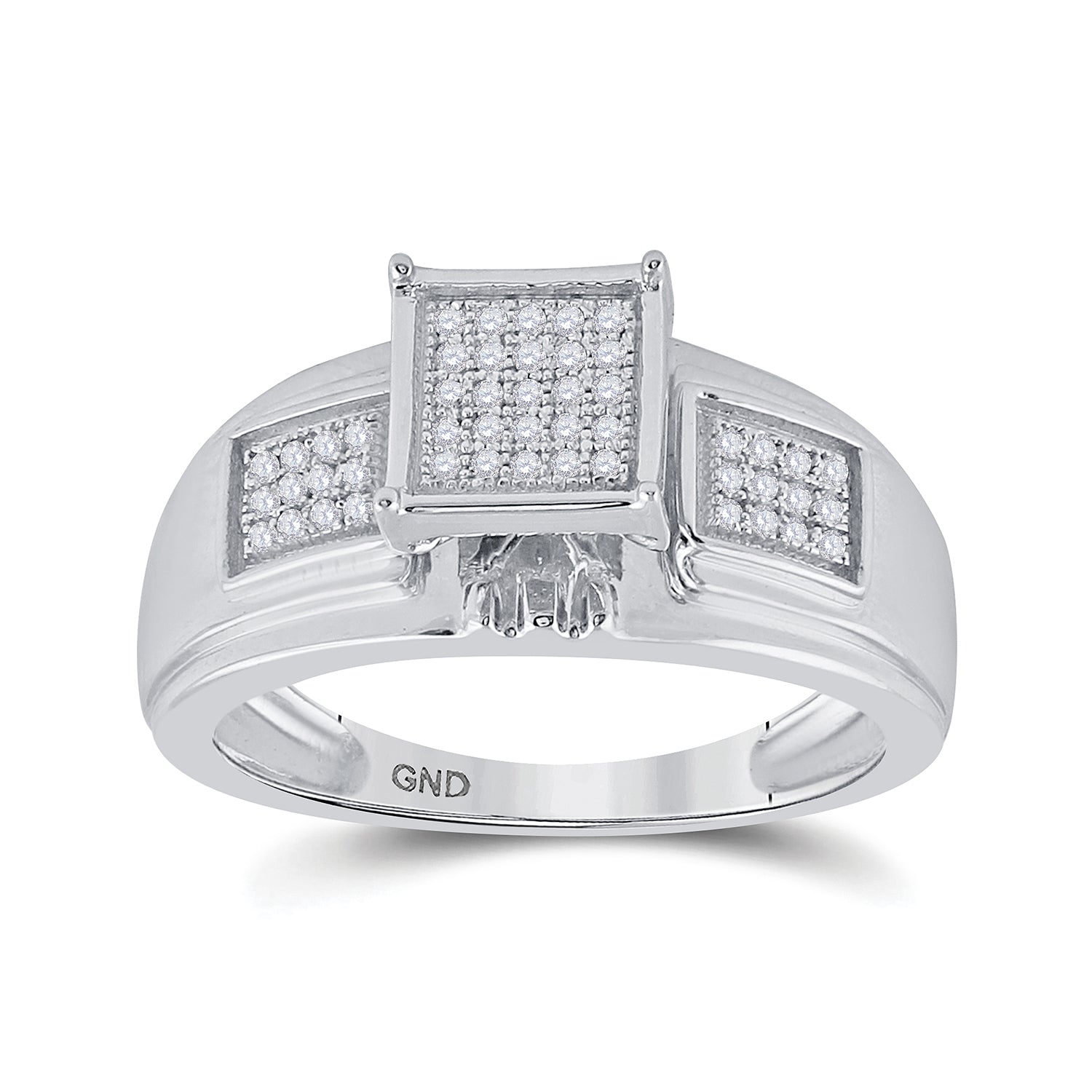 1/6Ct-Dia Cn Micro-Pave Ring (3.38 grams)