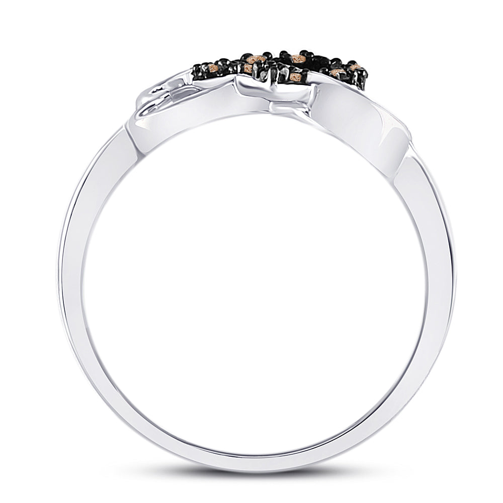 1/10Ctw-Dia Cognac Natural Gift Heart Ring (1.9 grams)