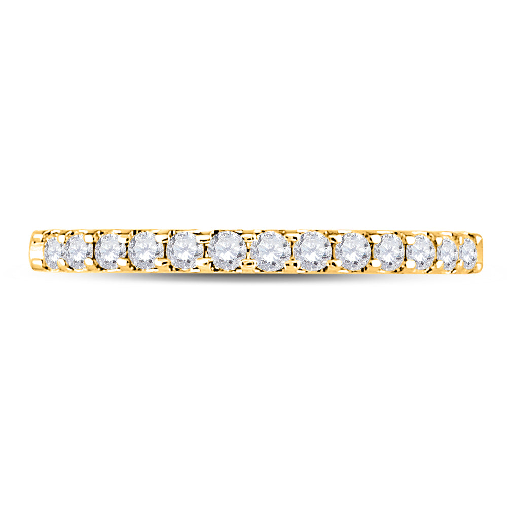 14Kt Yellow Gold 1/4Ctw Diamond Accuset Ladies Band (1.27 grams)