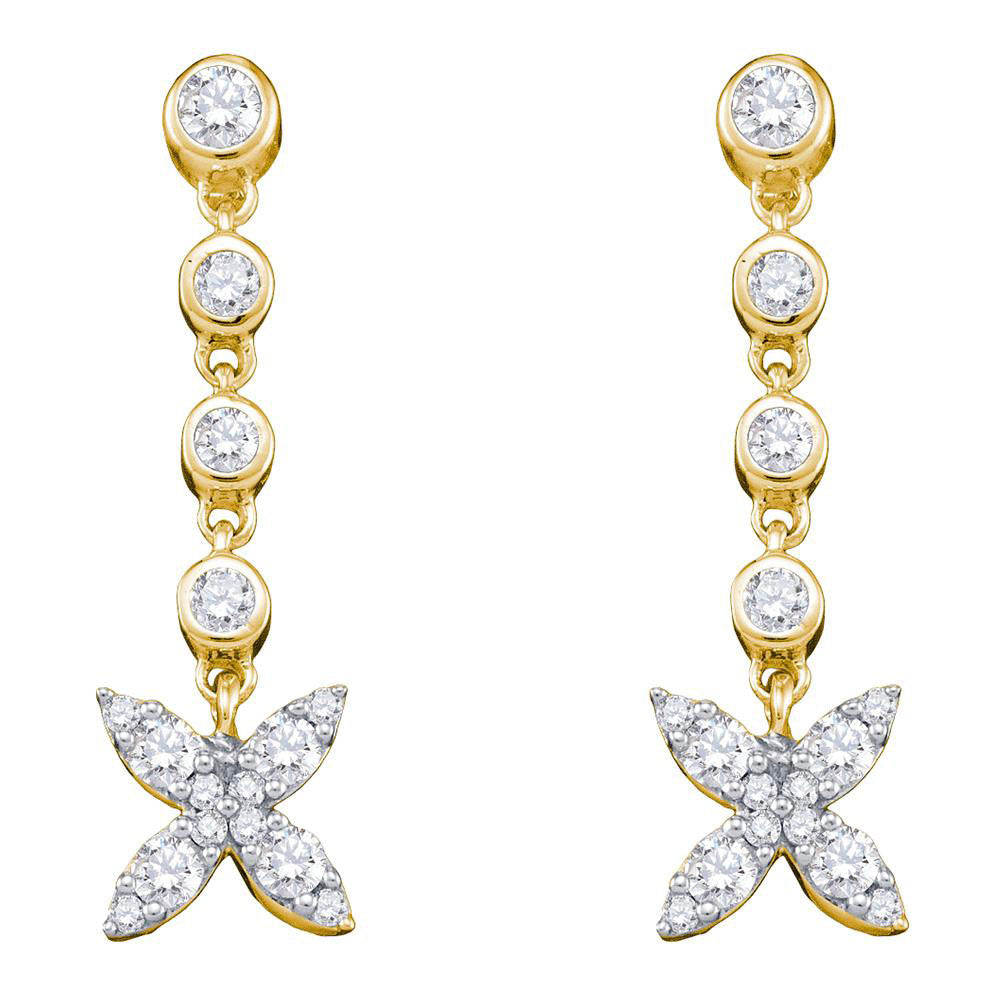 10Kt Yellow Gold 3/4Ct-Dia Fashion Earrings (2.61 grams)