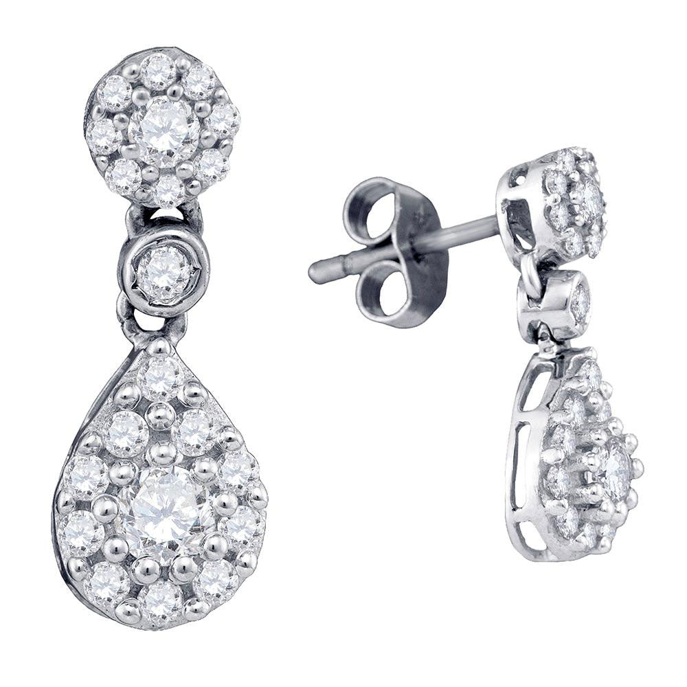 10Kt White Gold 5/8Ct-Dia Fashion Earring (2.33 grams)