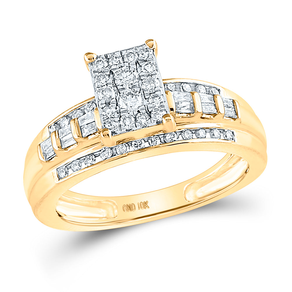 10Kt Yellow Gold 1/2Ctw-Diamond Cindy Ring (4.33 grams)