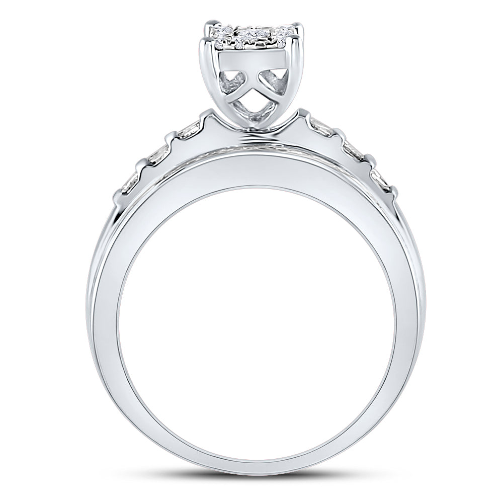 10Kt White Gold 1/2Ctw-Dia Cindy Ring (4.61 grams)