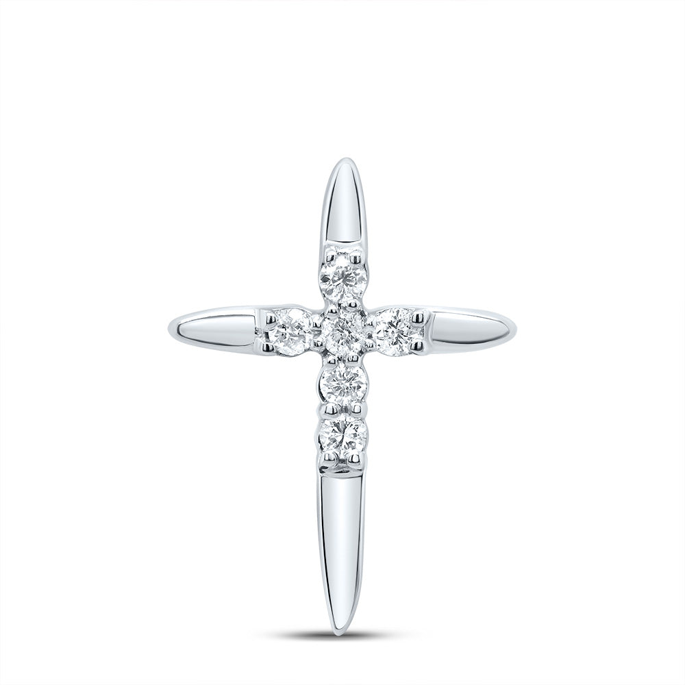 1/10Ct-Dia Cn Cross Pendant (0.58 grams)