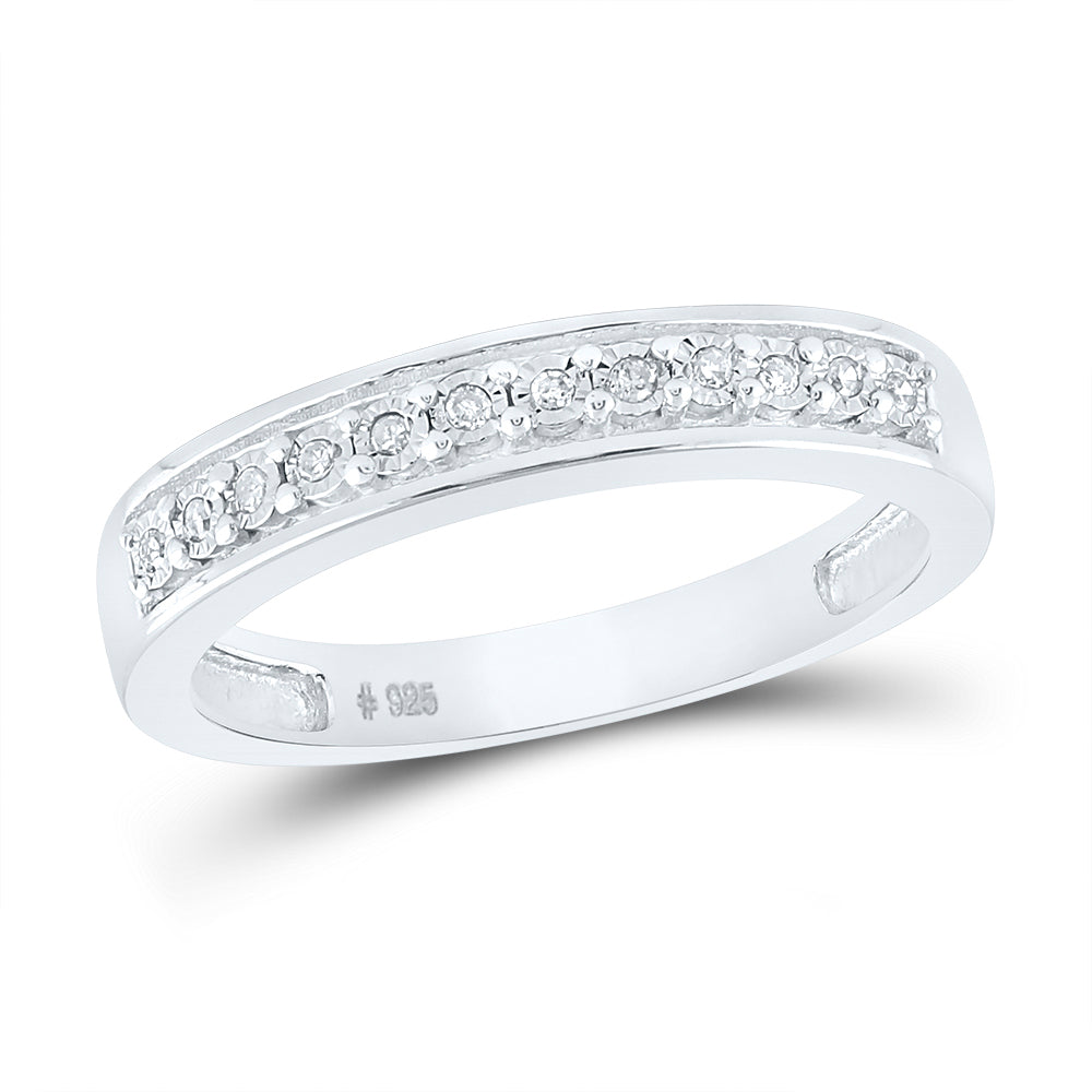 Sterling Silver 1/20Ct Diamond Gift  Ladies Band
