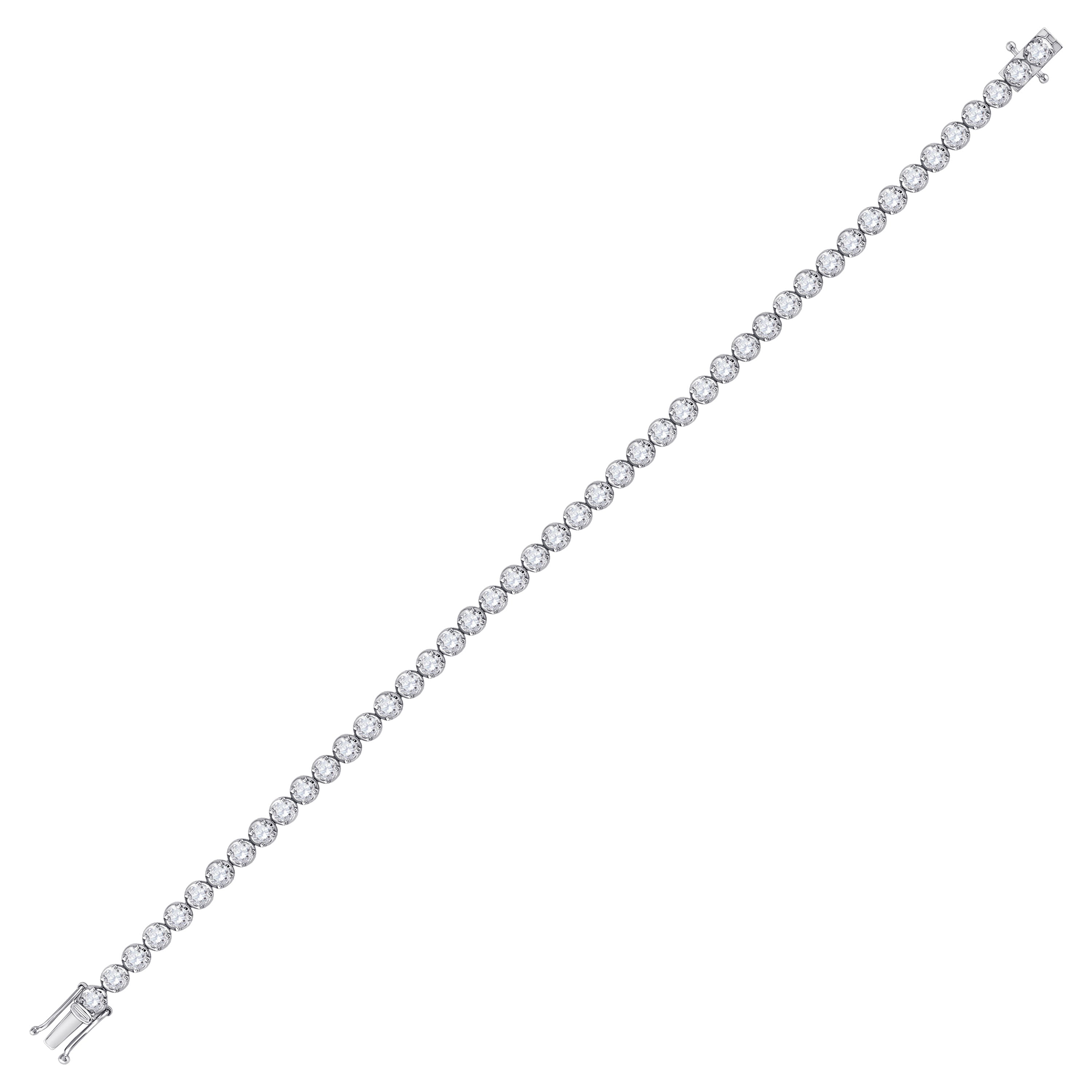 14Kt White Gold 4 Ctw-Diamond Tennis Bracelet (7 Inch) (10.95 grams)