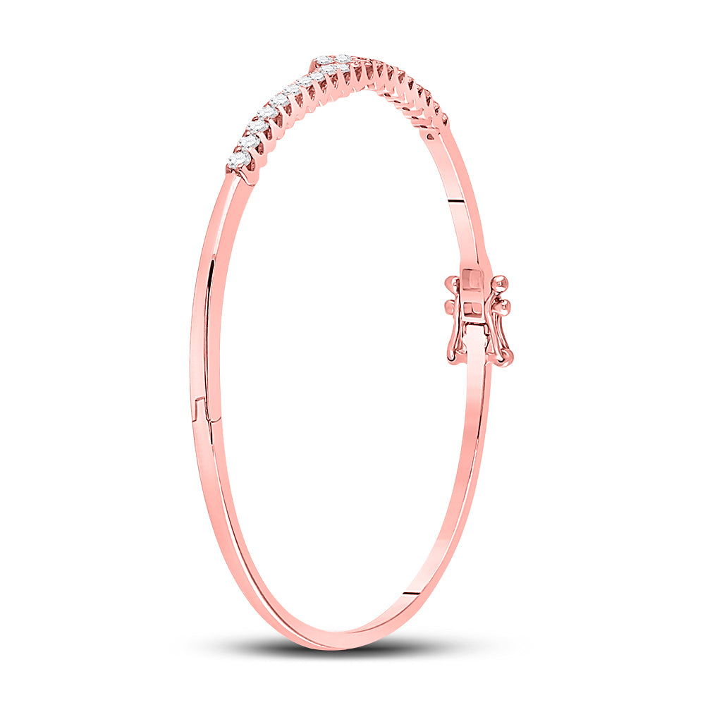 1 Ctw-Dia Ana M Fashion Bangle(50X60 Mm) (8.91 grams)