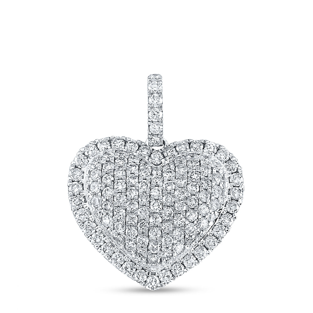 1 1/4 Ctw-Dia Nk Heart Pendant (2.34 grams)