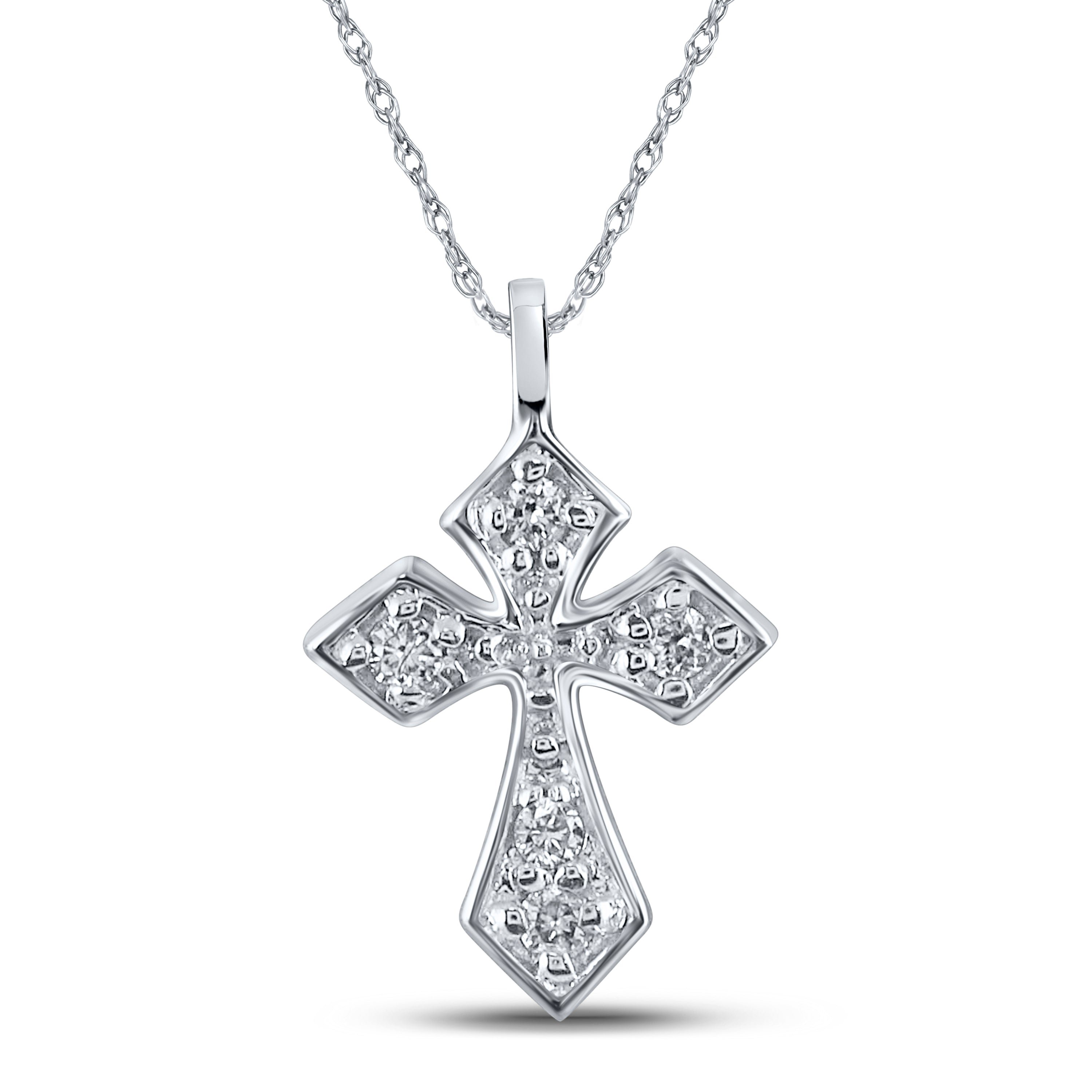 1/20Ctw-Dia Cn Cross Pendant (0.38 grams)