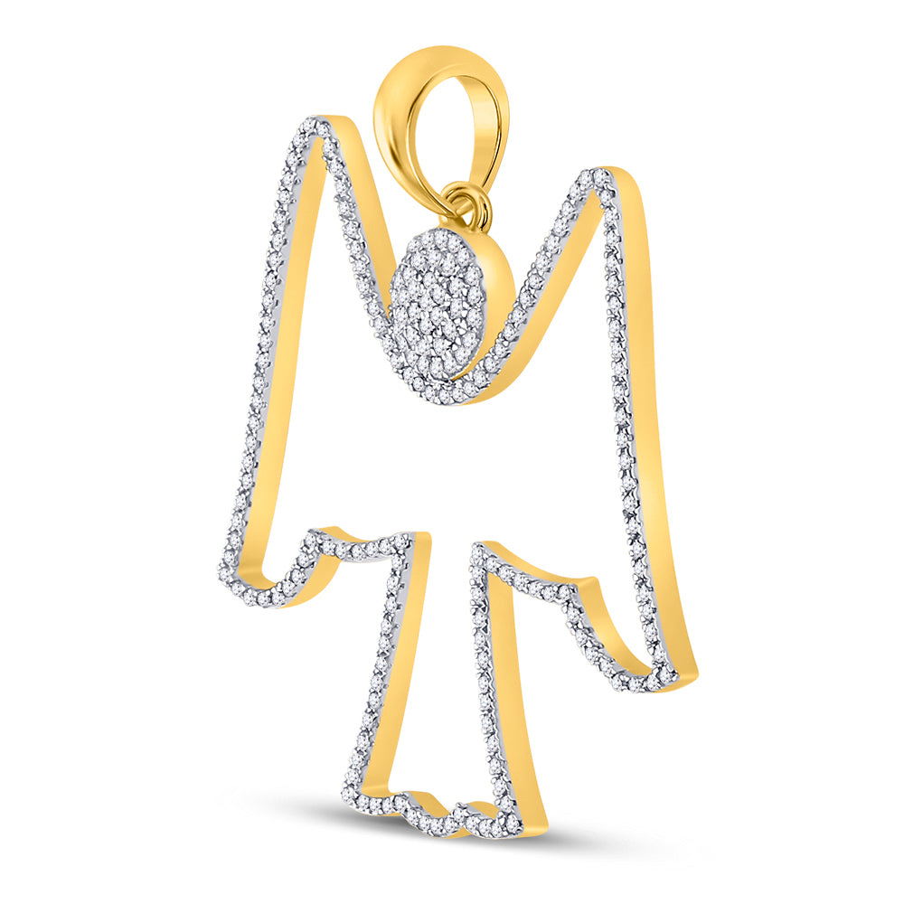 10Kt Yellow Gold 5/8Ct-Dia Angle Charm (4.34 grams)