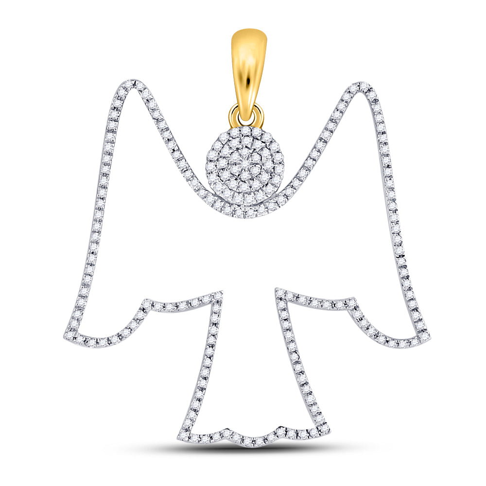 10Kt Yellow Gold 5/8Ct-Dia Angle Charm (4.34 grams)