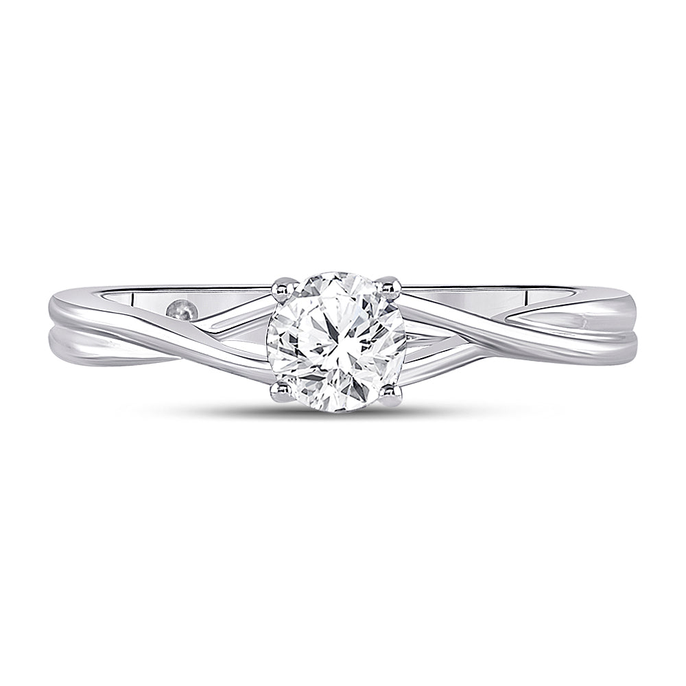 14Kt White Gold 1/2Ct-Dia Supreme Solitaire Ring (2.72 grams)