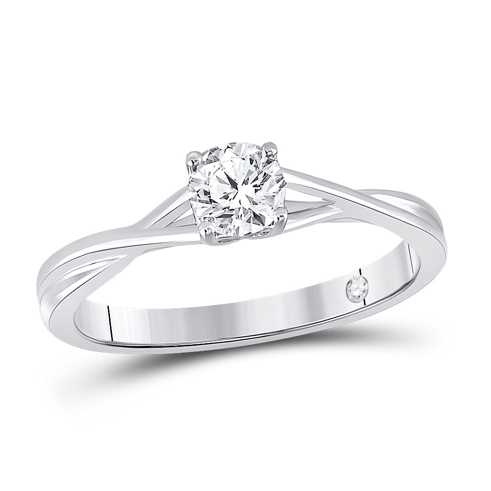14Kt White Gold 1/2Ct-Dia Supreme Solitaire Ring (2.72 grams)