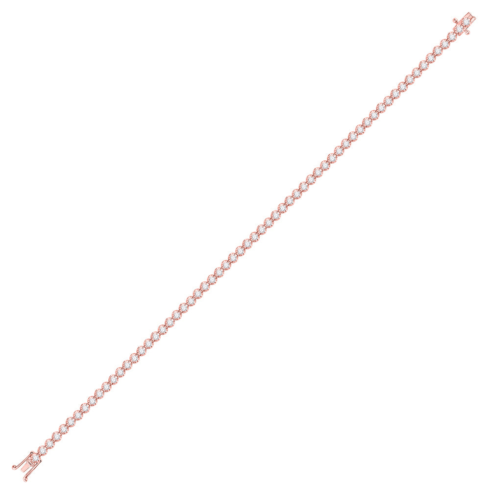 10Kt Rose Gold 2 Ctw-Dia Nk Tennis Bracelet(7 Inch) (7.03 grams)