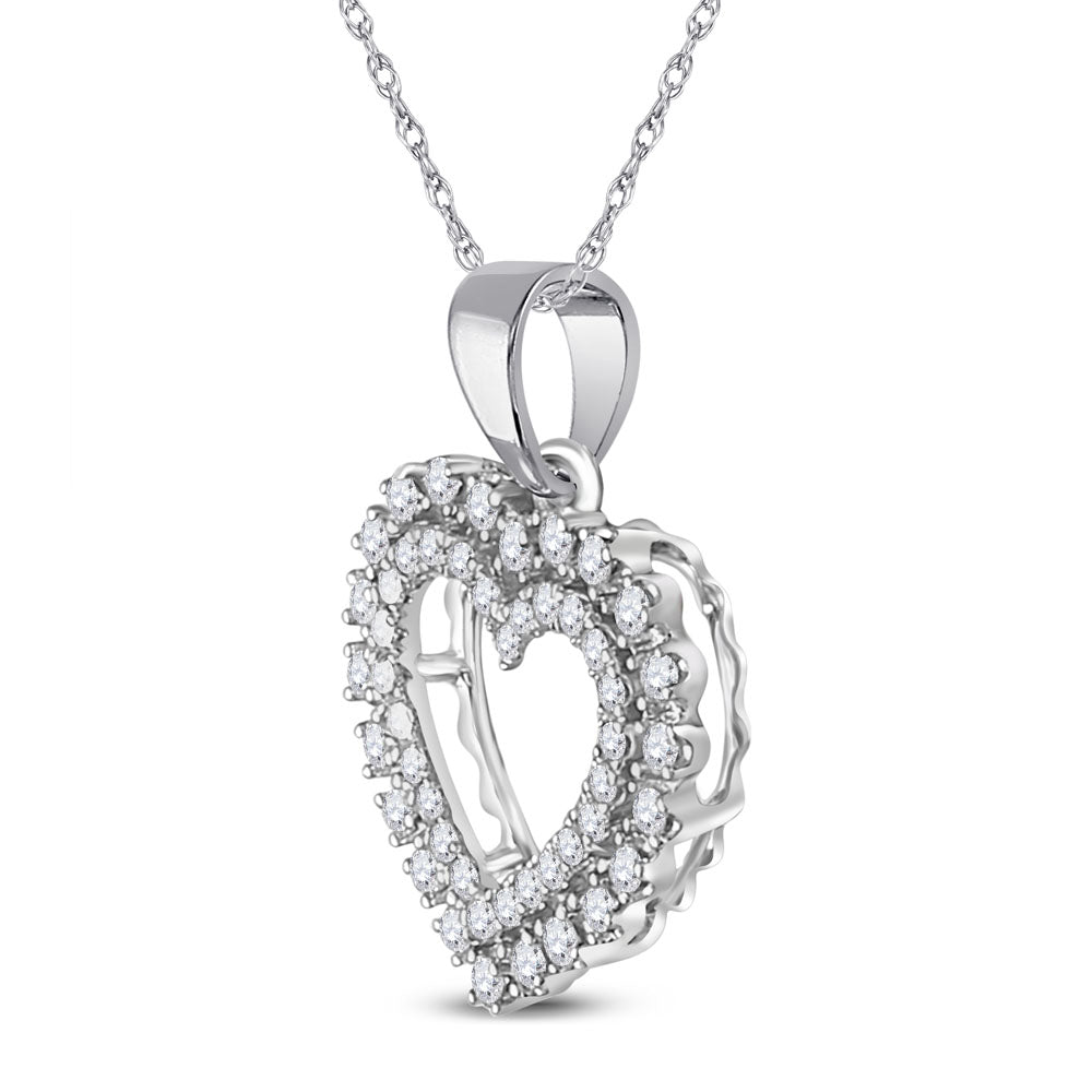 3/8Ctw-Dia Nk Heart Pendant (2.13 grams)