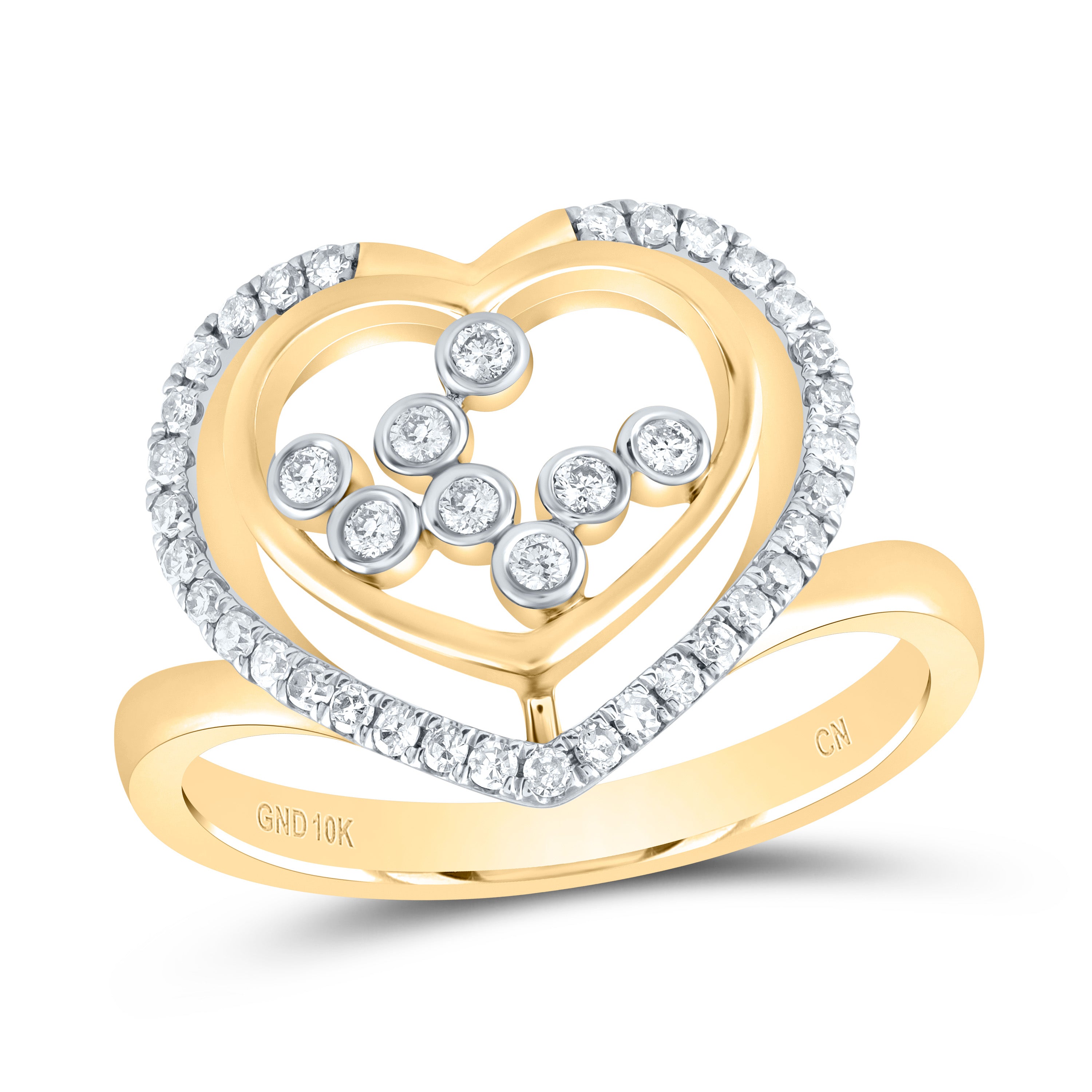 1/3Ctw-Dia Cn Heart Ring (3.73 grams)