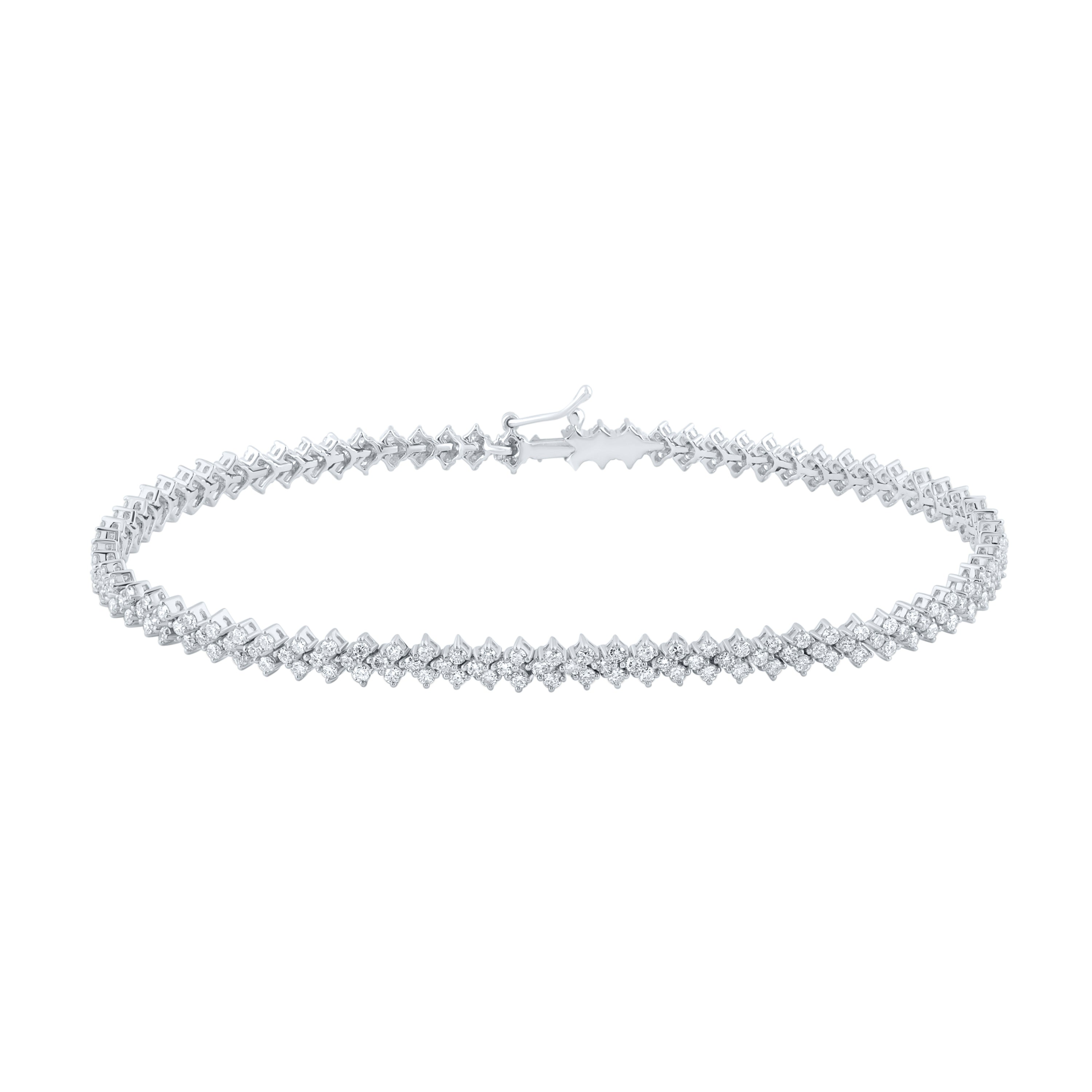 14Kt White Gold 2 1/5Ctw-Dia Ana M Fashion Bracelet (7.23 grams)