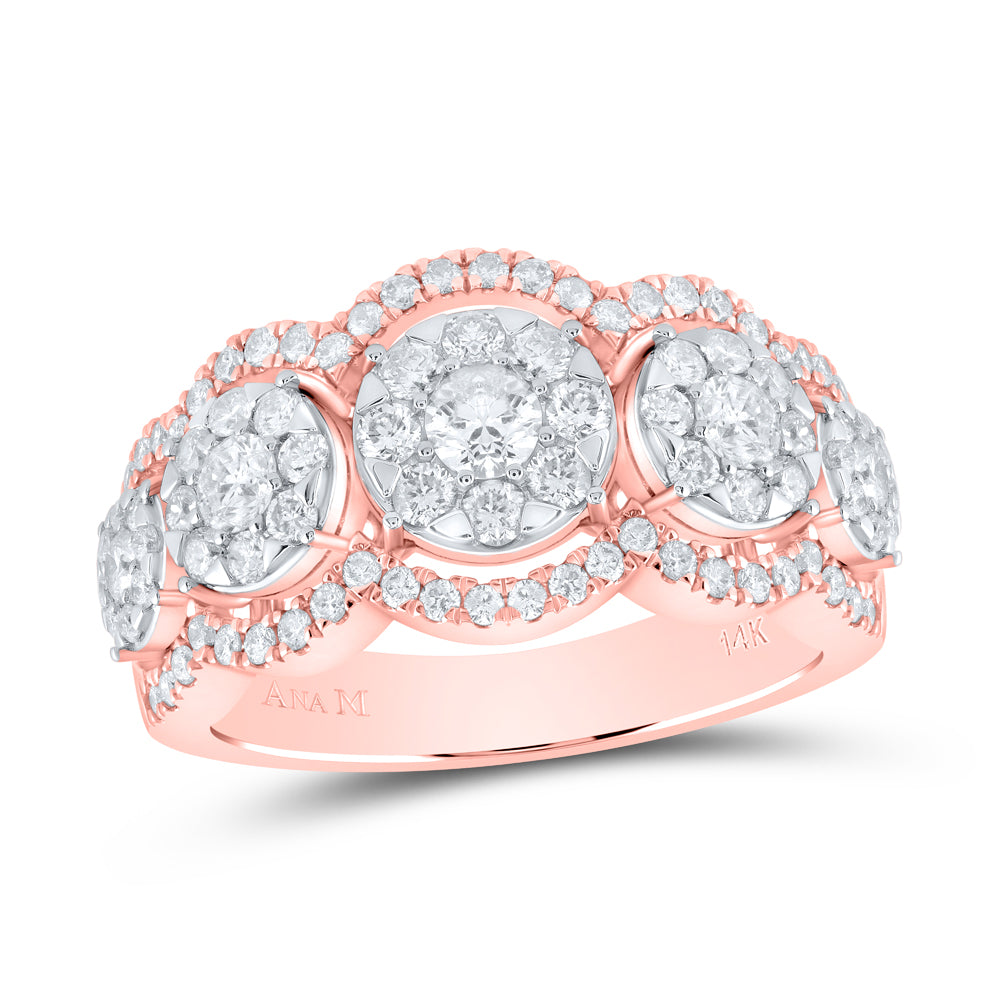 1 1/2Ct-Dia Ana M Fashion High Ladies Wedding Band (7.64 grams)