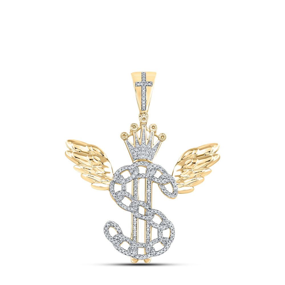 10Kt Yellow Gold 1/2Ctw-Dia Mens S" Charm" (4.06 grams)