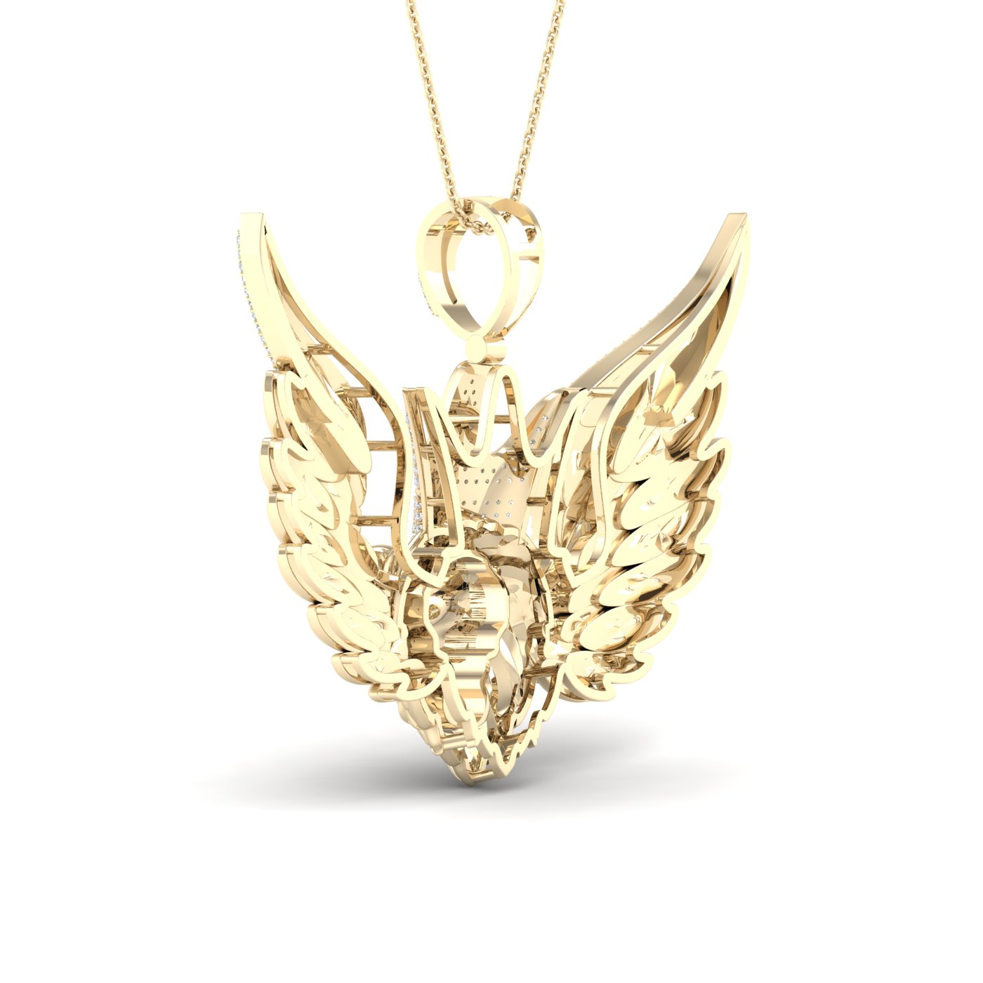 1/2Ctw-Dia P1P2 Lion Face Mens Charm (16.26 grams)