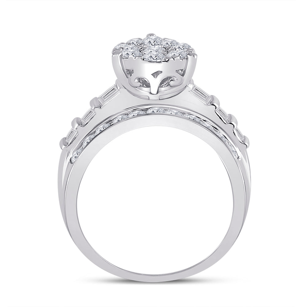 10Kt White Gold 2 Ctw-Dia Cindy Ring (6.24 grams)