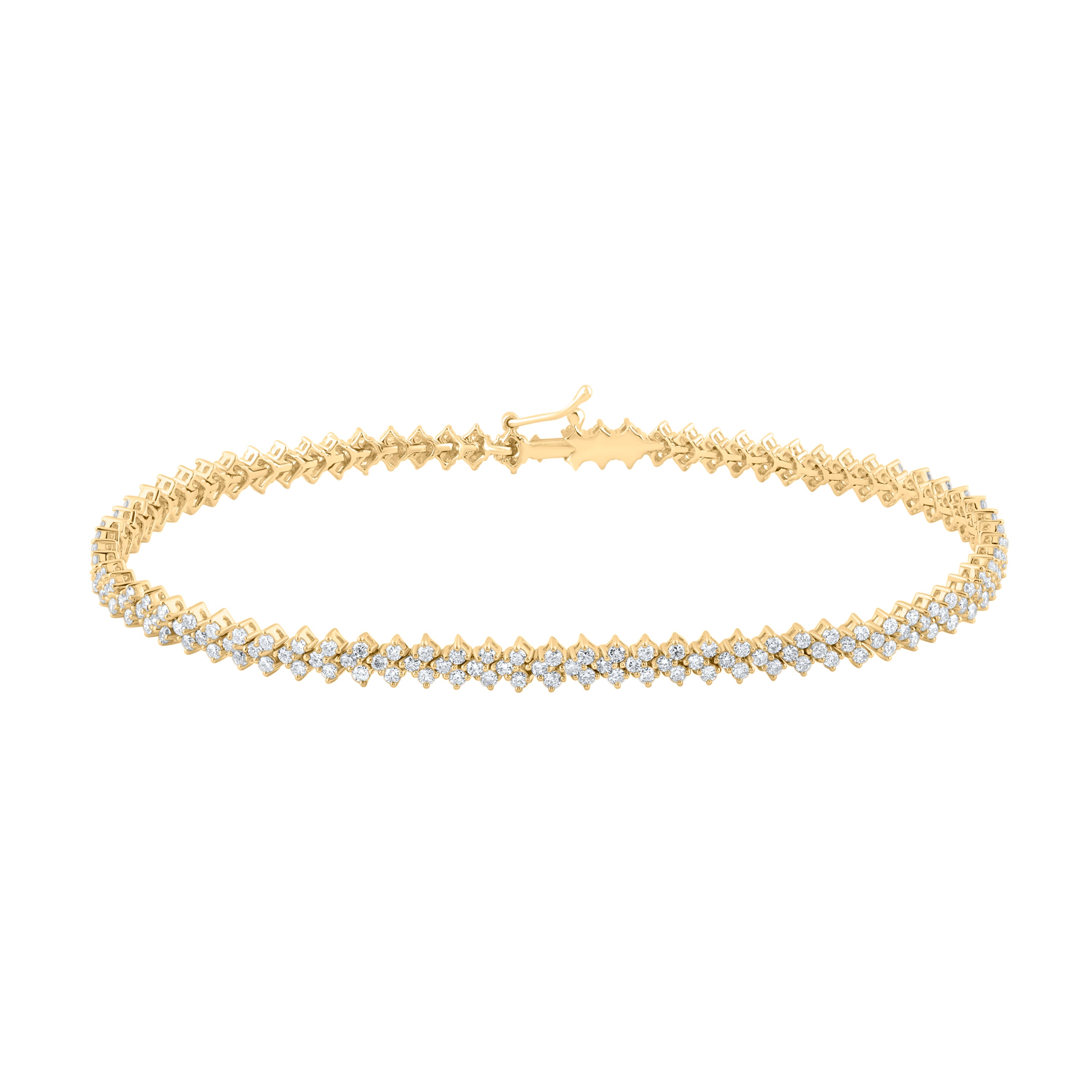 14Kt Yellow Gold 2 1/5Ctw-Diamond Ana M Fashion Bracelet (7.91 grams)