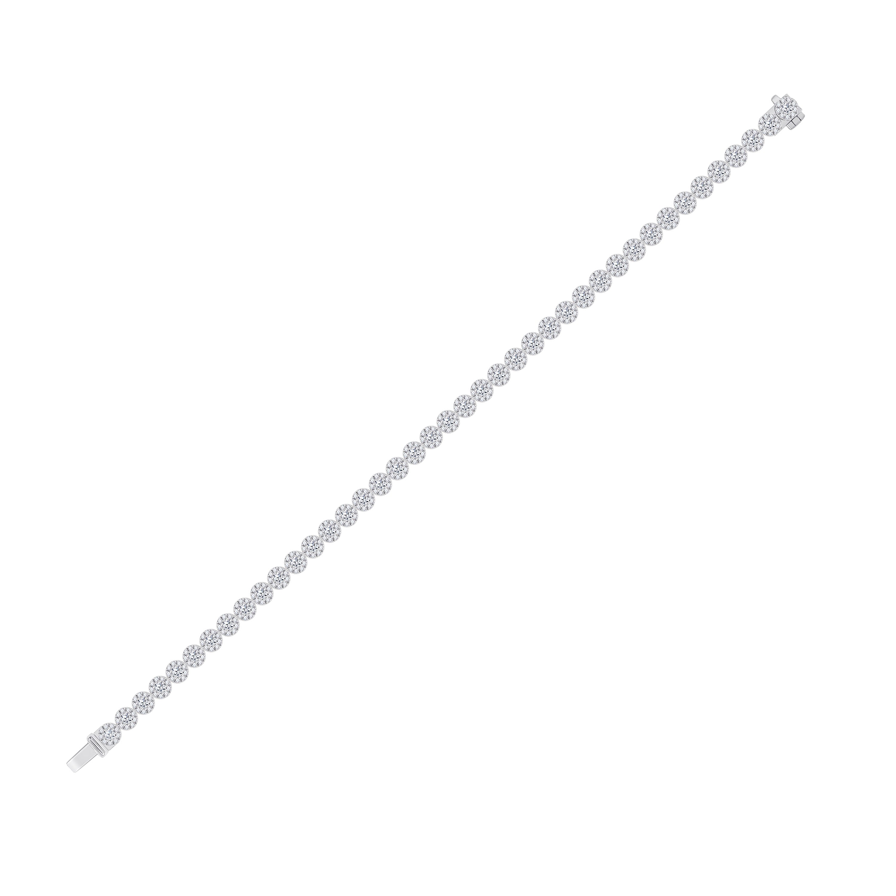 14Kt White Gold 3 1/3Ctw-Dia Ana M Fashion Bracelet (8.9 grams)