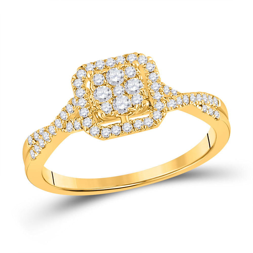 10Kt Yellow Gold 1/2Ctw-Dia Cn Fashion Ring (2.19 grams)