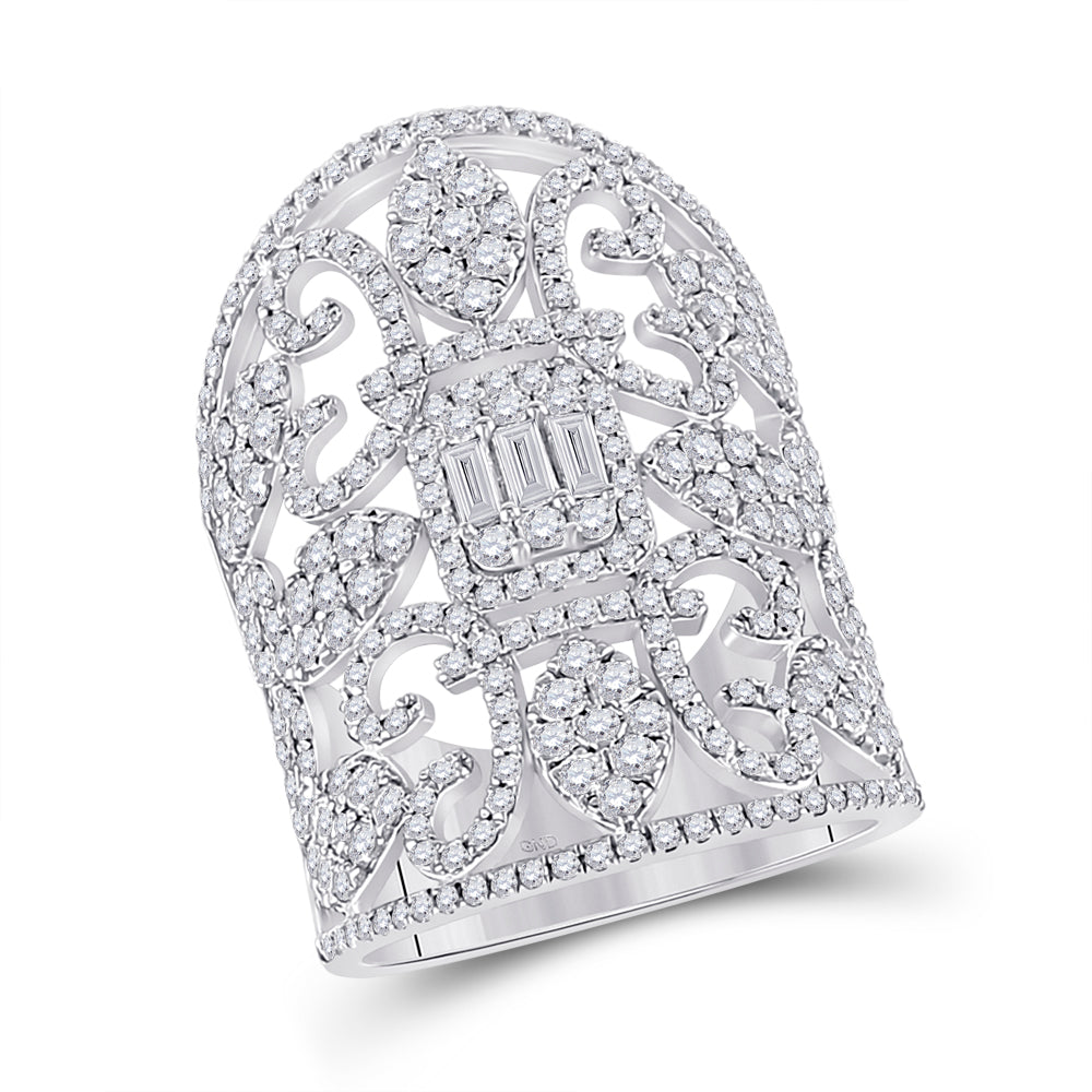14Kt White Gold 2 1/2Ct-Dia Ana M Diana Ring (9.29 grams)
