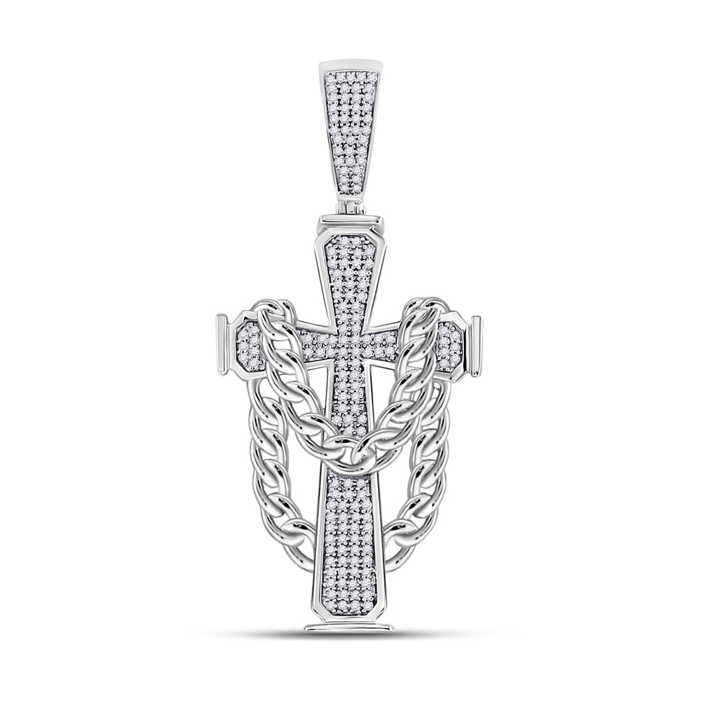 3/8Ctw-Dia P1P2 Mens Crosscharm (8.59 grams)