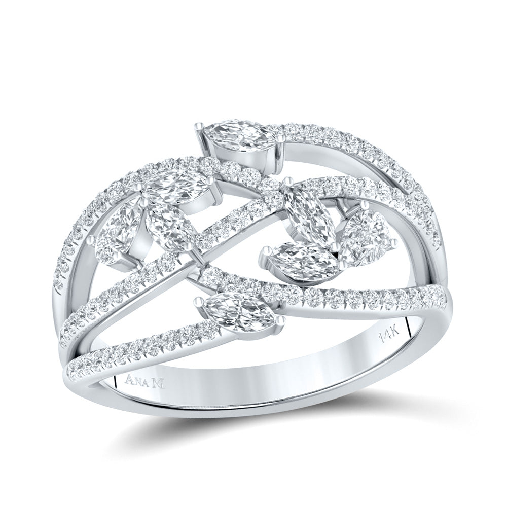 1Ctw-Dia Ana M Fashion Ring (4.86 grams)
