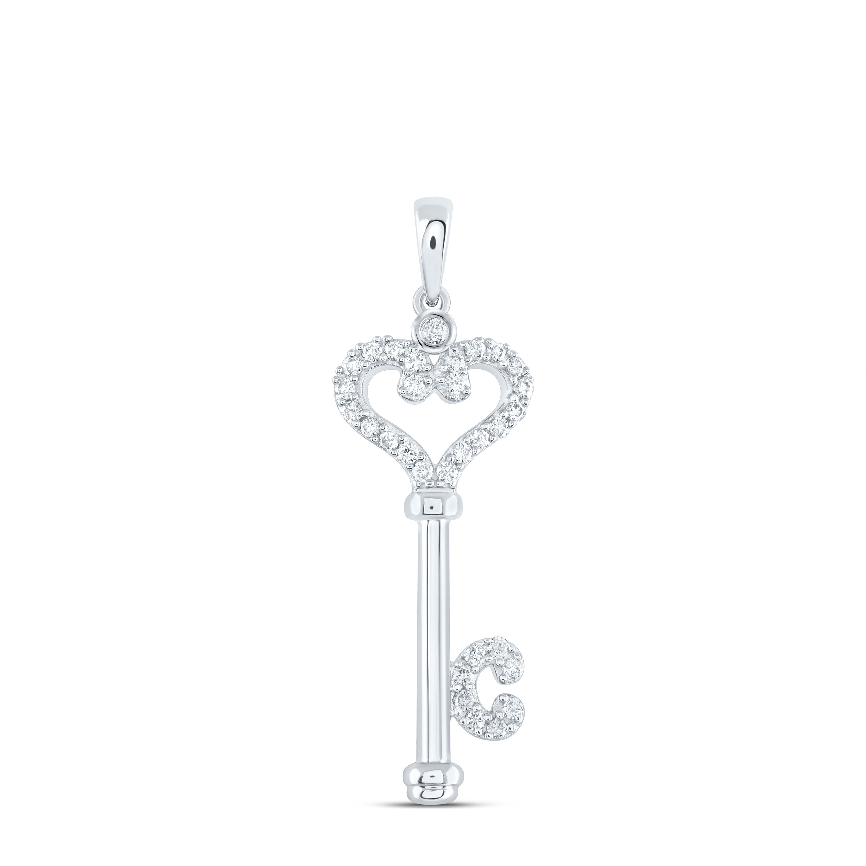 1/6Ct-Dia Cn Key Fashion Pendant (0.7 grams)