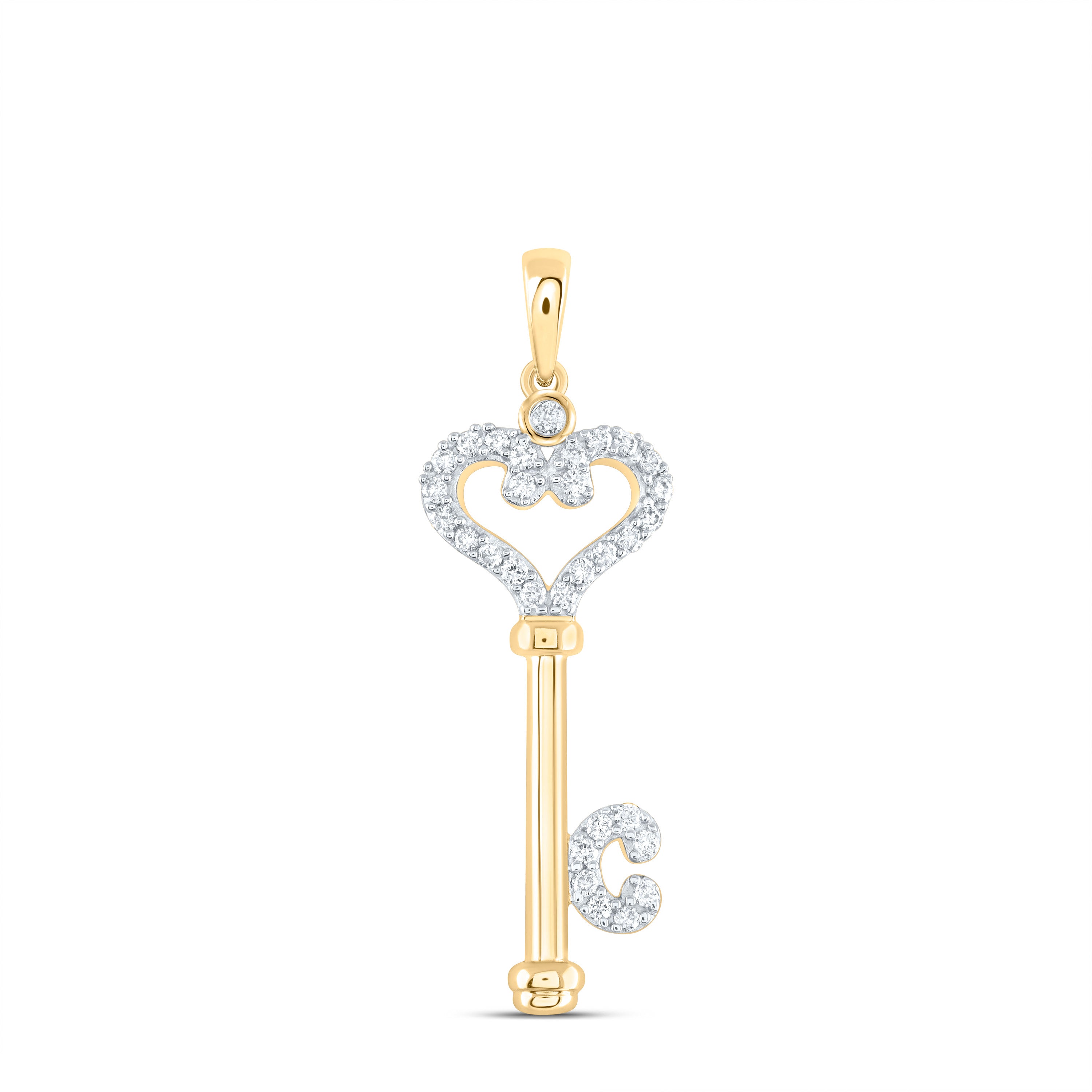 1/6Ct-Dia Cn Key Fashion Pendant (0.7 grams)