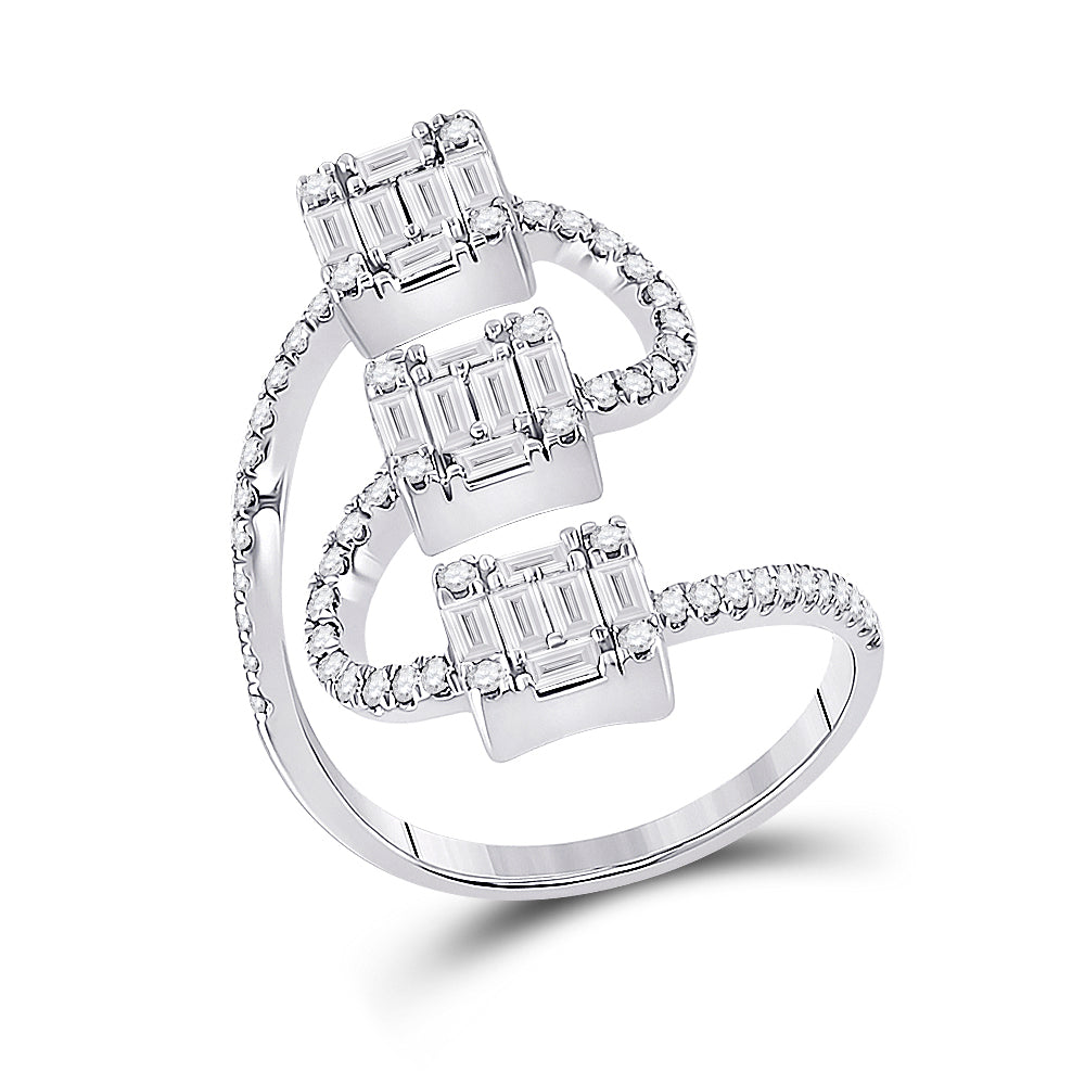 14Kt White Gold 1 Ct-Dia Ana M Diana Ring (4.82 grams)