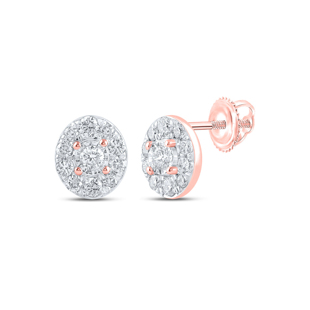 1/3Ct-Dia Cn Micro-Pave Oval Earring (1.02 grams)