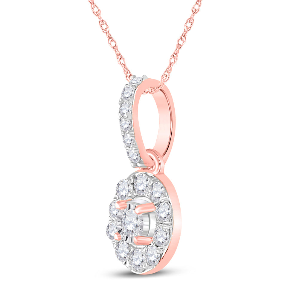1/5Ct-Dia Cn Micro-Pave Fashion Round Pendant (0.39 grams)