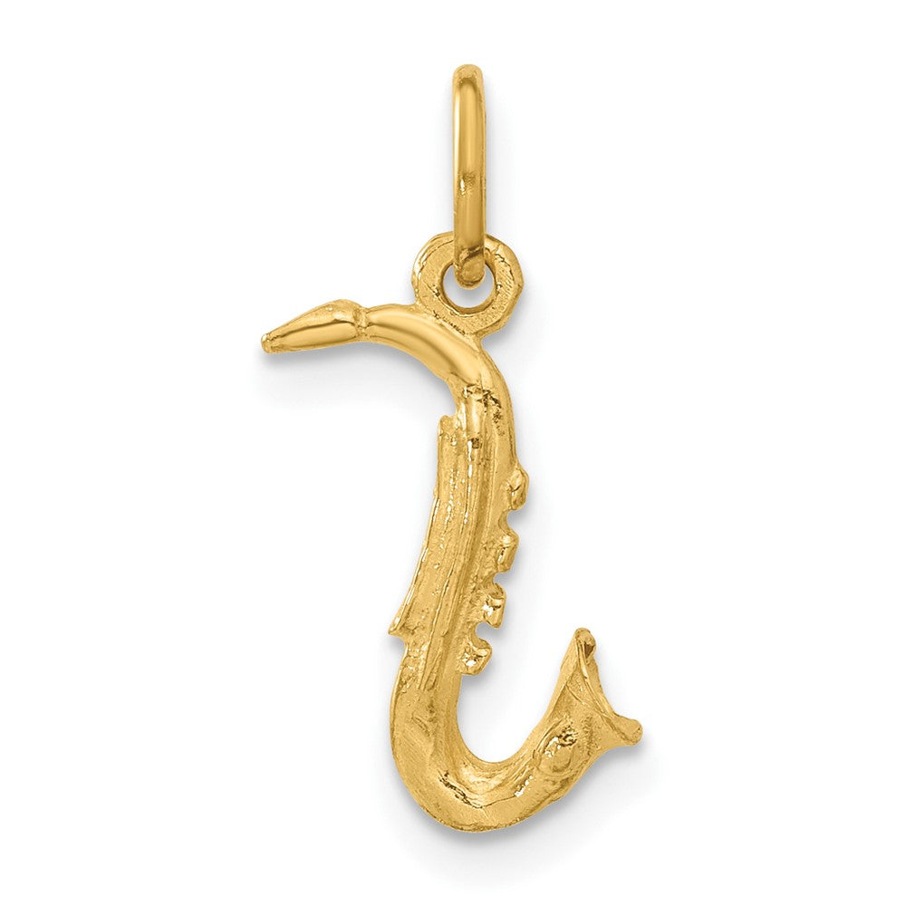 14k Yellow Gold 9 mm 3-D Saxophone Charm (0.82 grams)