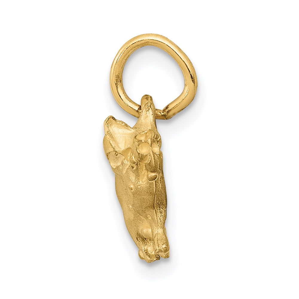 14k Yellow Gold 19 mm Pig Charm (1.89 grams)