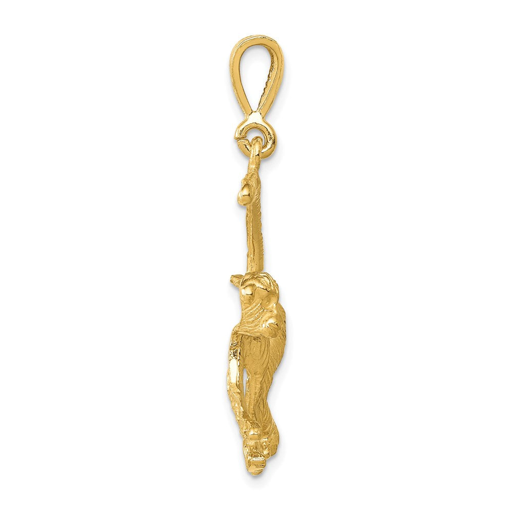 14k Yellow Gold 26 mm Monkey Charm (3.05 grams)