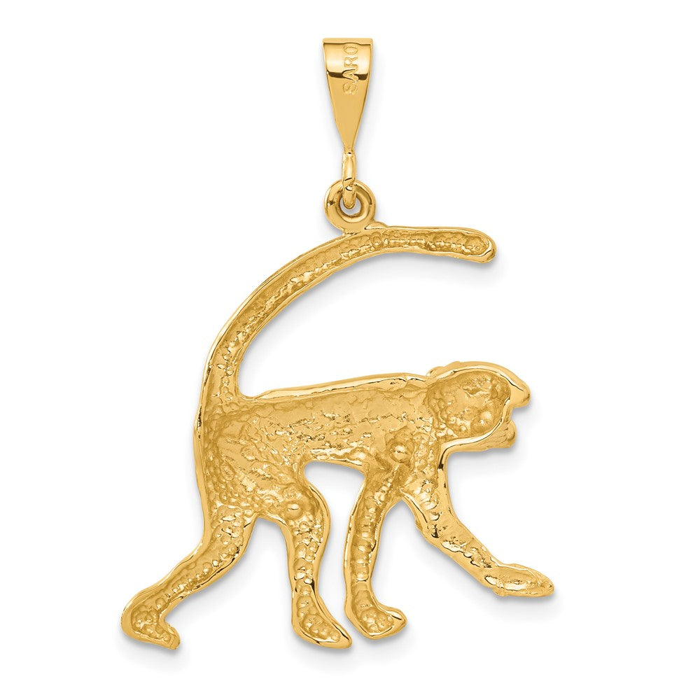 14k Yellow Gold 26 mm Monkey Charm (3.05 grams)