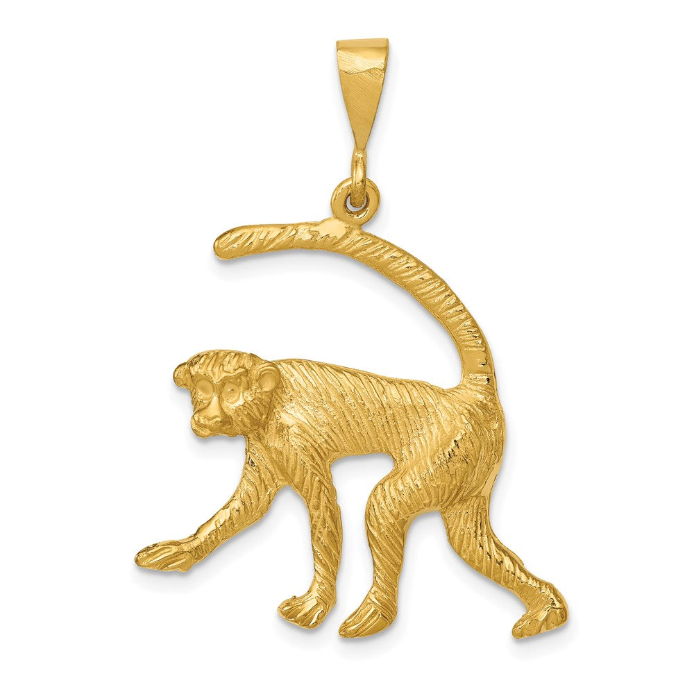 14k Yellow Gold 26 mm Monkey Charm (3.05 grams)