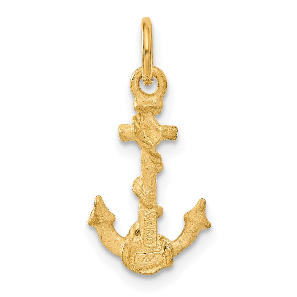 14k Yellow Gold 10 mm Anchor Charm (0.83 grams)