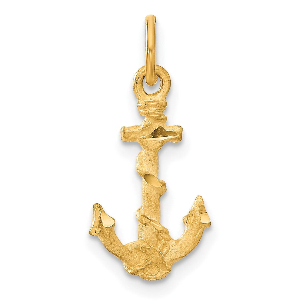 14k Yellow Gold 10 mm Anchor Charm (0.83 grams)